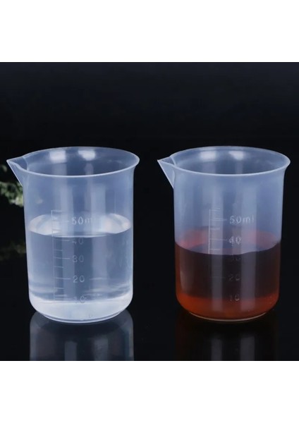 50ML G741 50ML Ölçme Kabı Kalınlaşmış Plastik Ucu Ağız Pişirme Mutfak Terazisi Ölçme Kabı Şeffaf Çift Taraflı Tartı Laboratuvar Fincan (Yurt Dışından)