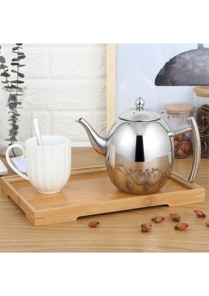 Altın 1.5l Yüksek Kaliteli Paslanmaz Çelik Çaydanlık Cezve Filtresi ile Otel Restoran Indüksiyon Ocak Çay Su Isıtıcısı Su Potu 1l/1.5l (Yurt Dışından)
