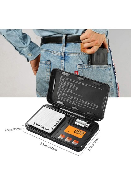 200G-0.01 0.001G Elektronik Dijital Terazi Taşınabilir Mini Denge Hassas Cep Altın Takı Karat Elmas Terazi Miligram Ağırlığı (Yurt Dışından) fiyatları