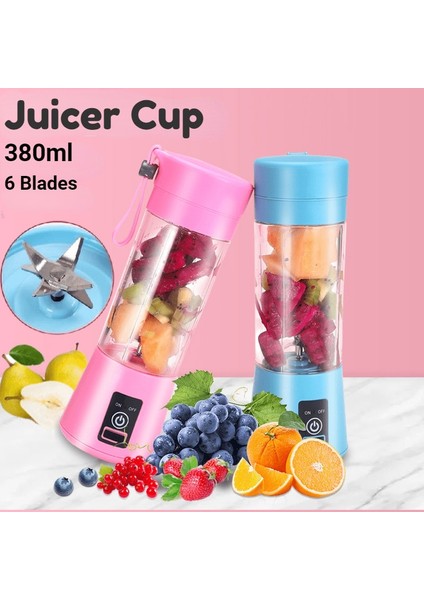 Pembe Elektrikli Taşınabilir Meyve Sıkacağı Blender Mini Meyve Sıkacağı Makinesi USB Sıkacağı Mikser Meyve Milkshake Hızlı Meyve Suyu Sıkma Açık Mutfak Aletleri (Yurt Dışından)