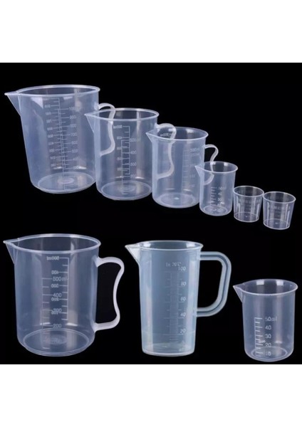 Turuncu Plastik Ölçüm Kabı Hafif Dayanıklı Pişirme Kabı 20ML 30ML 50ML 250ML 500ML 1000ML Taşınabilir Ölçüm Kabı Terazi Araçları (Yurt Dışından)