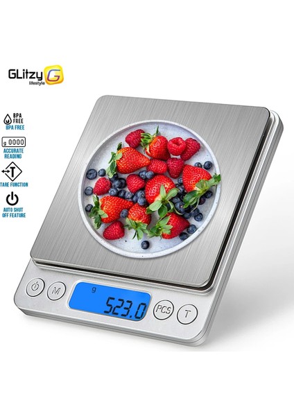 0.5kg Dijital Mutfak Terazisi Kılıfı Cep 500/0.01G 3000G/0.1G LCD Ekran Taşınabilir Mini Pişirme Takı Tozu Gram Ağırlık Dengesi (Yurt Dışından) fiyatları