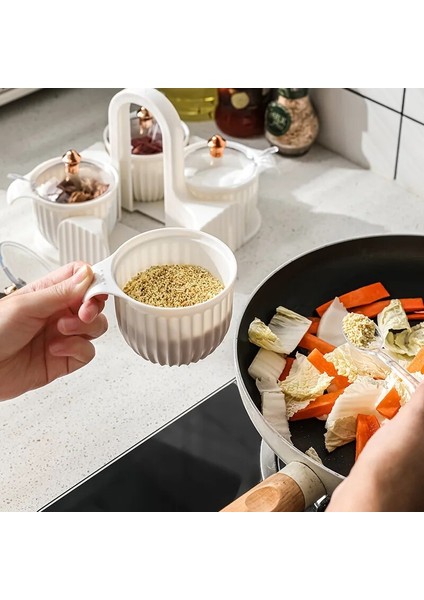 Beyaz Iskandinav Tarzı Yaratıcı Mutfak Baharat Kavanoz Baharat Kutusu Kombinasyonu Set Şeffaf Kapak Basit Tuz Kavanoz Baharat Kutusu (Yurt Dışından) indirimleri