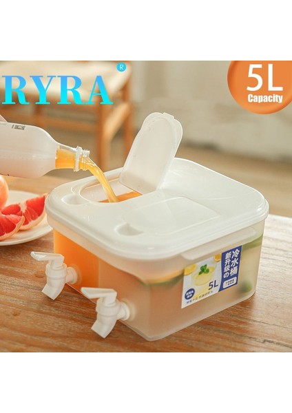 1.7l Su Isıtıcısı 5l Büyük Kapasiteli Soğuk Su Isıtıcısı Iki Musluk Limon Meyve Çaydanlık Soğuk Su Kovası Mutfak Drinkware Su Isıtıcısı Pot Soğuk Su Sürahisi (Yurt Dışından)