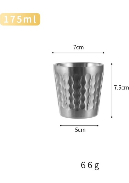 Zımpara 175ML 175-550ML Çift Duvar Yalıtımlı Kahve Fincanları 304 Paslanmaz Çelik Kahve Fincanı Çift Alt Kupa Şarap Gözlük Bira Çay Bardak Kokteyl Bardağı (Yurt Dışından)