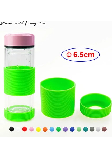 Kırmızı Silikon Dünya 2 Adet/takım 6.5 cm Silikon Bardak Kapağı Çizgili Isı Yalıtımlı Cam Bardak Kol 65 mm Silikon Bardak Alt Kapak (Yurt Dışından) fiyatları