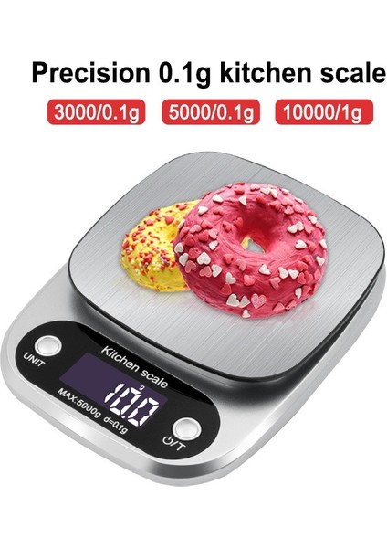 3kg Ev Mutfak Terazisi Elektronik Gıda Terazisi Pişirme Terazisi LCD Ekran Ekran Hassas Elektronik Pişirme Pişirme Tartımı (Yurt Dışından)