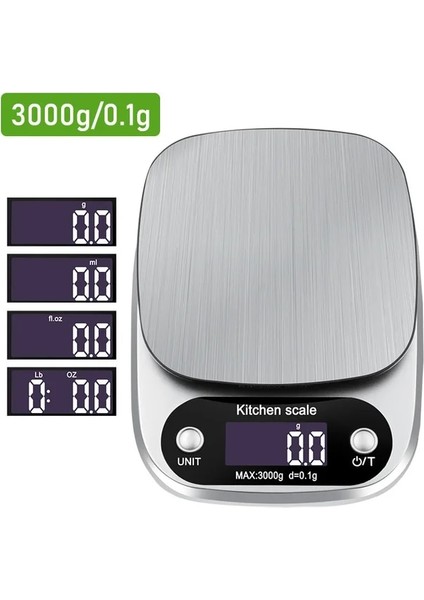 3kg Ev Mutfak Terazisi Elektronik Gıda Terazisi Pişirme Terazisi LCD Ekran Ekran Hassas Elektronik Pişirme Pişirme Tartımı (Yurt Dışından) fiyatları
