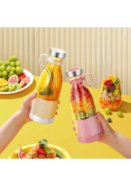 Pembe Şişe Smoothie Fincan Meyve Taşınabilir Sıkacağı El Elektrikli Meyve Sıkacağı Kişisel Meyve Suyu Shake Mikser Blender Kablosuz Taşınabilir Taze (Yurt Dışından)
