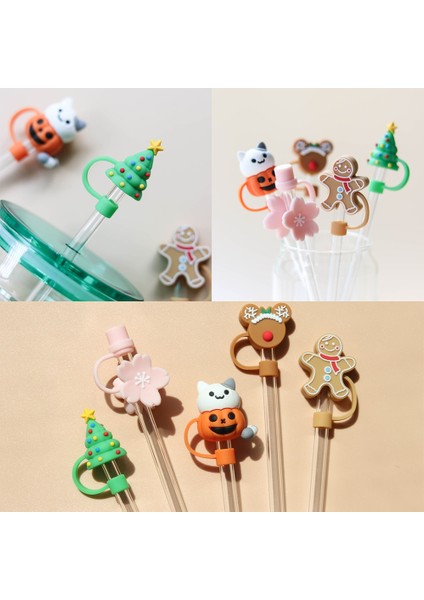 Pembe Çilek Yeni Yaratıcı Hasır Kapak Ccartoon Tarzı Saman Bardak Aksesuarları Oyuncaklar Toz Geçirmez Anti-Sıçrama Içme Aksesuarları (Yurt Dışından) indirimleri