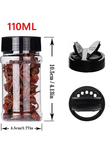 15 Adet 4/10/15/20 Adet Baharat Kavanozları Etiketli Plastik Şeffaf Baharat Şişesi Kapları Baharat Biber Tuzu Mutfak Baharat Kavanozu (Yurt Dışından) fırsatları