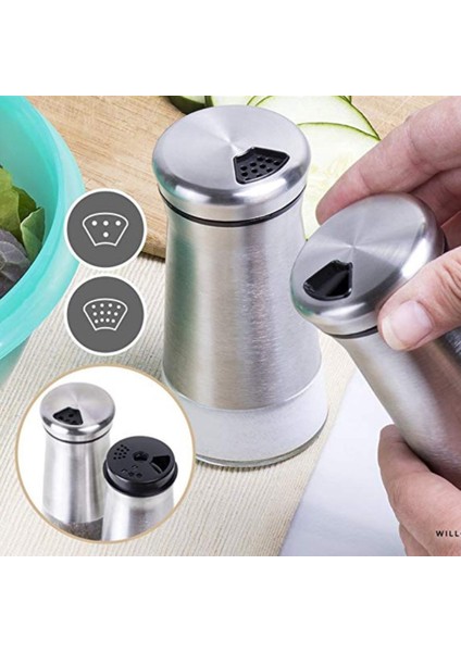 Biber Tuz Biber Püskürtücü 304 Paslanmaz Çelik Baharat Kavanoz Cam Baharat Organizatör Şişe Tuz ve Biber Çalkalayıcılar Mutfak Gereçleri (Yurt Dışından) fiyatları