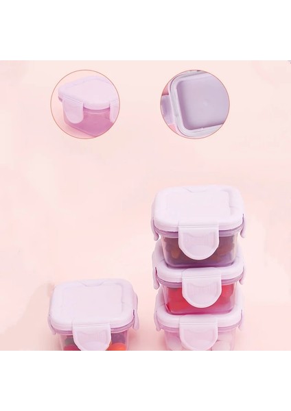 D 60ML 1 Adet 60ML Pp Mutfak Sızdırmazlık Öğle Yemeği Kutusu Aperatif Konteyner Taşınabilir Gıda Saklama Kutusu Mini Kare Taze Tutma Kutusu Gıda Kapları (Yurt Dışından)