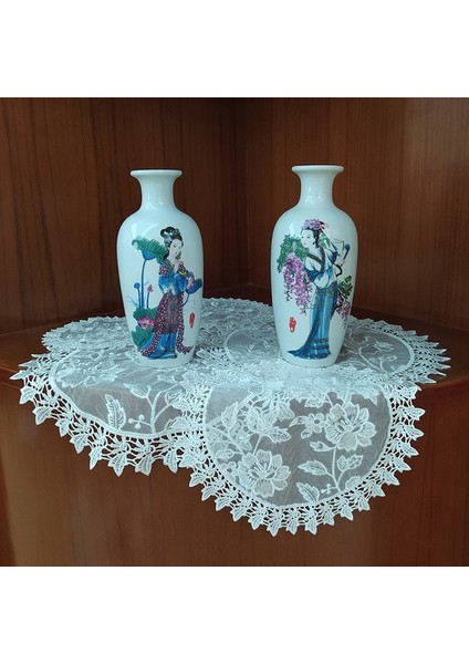 2CD-51207-09 35 cm Yuvarlak Içi Boş Dantel Coaster Plaka Kase Yalıtım Pedi Nakış Çiçek Placemat Peçete Kupa Yemek Sehpa Fincan Mat Ev Dekor (Yurt Dışından) fiyatları