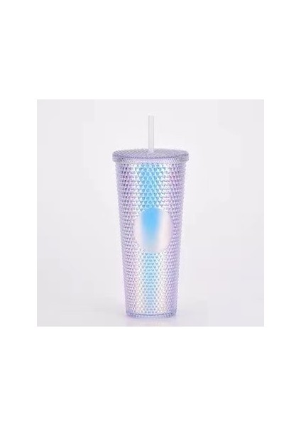 K 701-800ML 2023#710ML/24OZ Tumbler Bling Elmas Çivili Saman Soğuk Bardak Logosuz (Yurt Dışından)