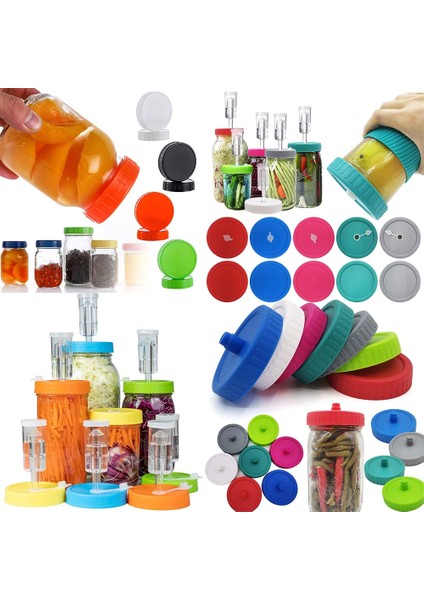 H1-86 mm 70MM 86MM Yeniden Kullanılabilir Plastik Cam Turşu Kavanozu Kapakları Geniş Ağızlı Kavanoz Sızdırmaz Mühür Şişe Kapağı Emzik Kapağı Iyi Mühür Mutfak Aksesuarı (Yurt Dışından) modelleri