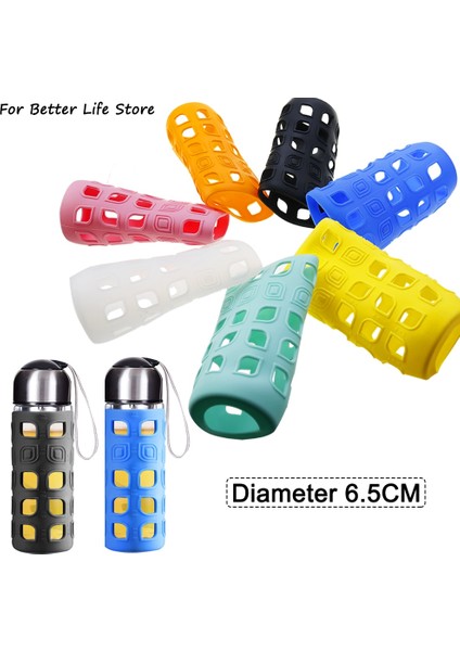 GJ-321 D Blak 1 Adet 6.5 cm 7 Renk Içi Boş Yumuşak Silikon Bardak Kapağı Anti Haşlanma Spor Koruma Süt Şişesi Su Düşen Kayma Cam (Yurt Dışından)