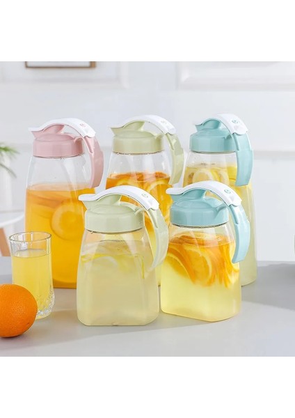 2.15L Mavi Büyük Kapasiteli Su Sürahi Su Isıtıcısı Sürahi Flip Üst Kapaklı Şeffaf Meyve Suyu Kavanoz Buzlu Çay Konteyner Ev Limonata Içecek Sürahi (Yurt Dışından)