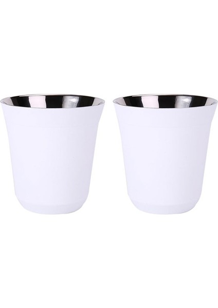 2 Adet Beyaz 160ML 80ML160ML 2 Espresso Kupa Seti 304 Paslanmaz Çelik Kahve Fincanları Yalıtımlı Çift Duvar Bulaşık Makinesinde Yıkanabilir Küçük Kapasiteli Yalıtım (Yurt Dışından) fiyatları