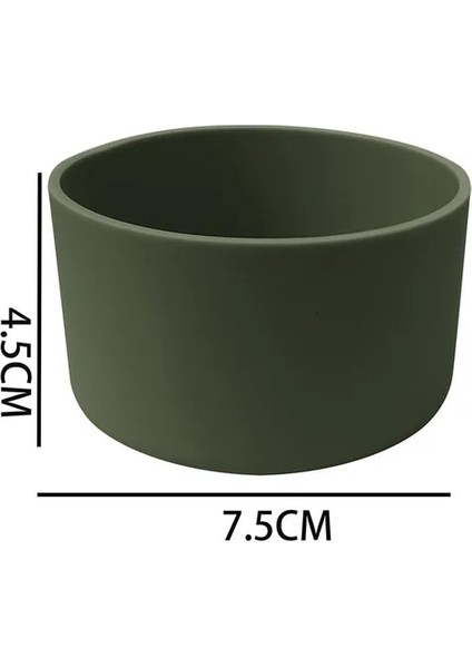 Ordu Yeşil 7.5cm 7.5/9cm Bardak Kapağı Spor Su Şişesi Kapağı Uzay Pot Silikon Kapak Kauçuk Alt Ped 32-40OZ Hidro Şişe Şişesi (Yurt Dışından)