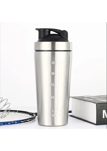 900ML Gümüş 700/900ML Shaker Protein Tozu Paslanmaz Çelik Su Şişesi Spor Salonu Vücut Geliştirme Spor Taşınabilir Shaker Mikser Büyük Kapasiteli Egzersiz (Yurt Dışından) fiyatları