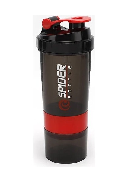 TY500-R 500ML 3 Katlı Su Bardakları Shaker Şişe Protein Tozu Milkshake Bardak Spor Spor Su Bardağı 500ML Su Şişeleri Ilaç Kutusu ile (Yurt Dışından)
