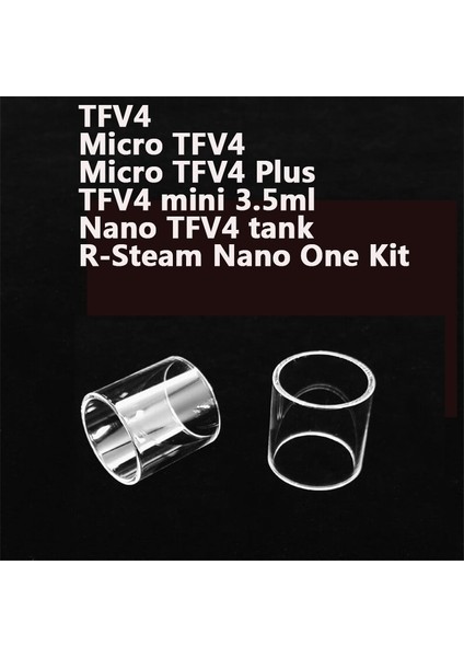 Tfv4 Mini 3.5 ml Düz Cam Tüpler Smok Tfv4 Mikro Tfv4 Artı Tfv4 Mini Nano Tfv4 Tankı R-Steam Nano Bir Kiti Yedek Cam Tankı 5 Adet (Yurt Dışından)