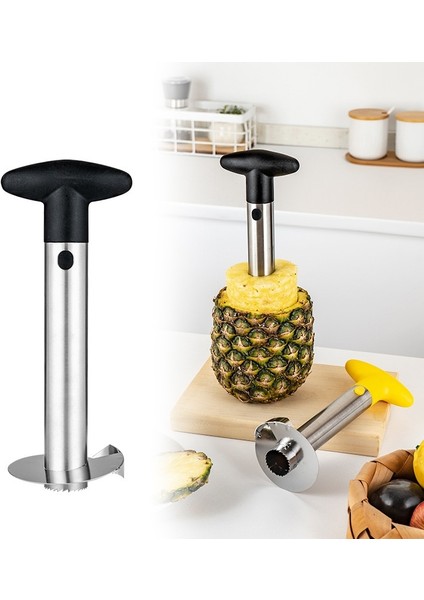 Sarı Paslanmaz Çelik Ananas Tart Soyucu Ananas Soyucu Kesici Kolay Meyve Parer Kesme Aleti Silcer Mutfak Restoran Aksesuarları (Yurt Dışından) fiyatları