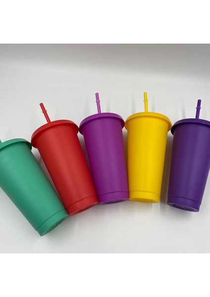 Derin Mor S Yeniden Kullanılabilir Içme Şişesi Su Pipetli Şişe Kahve Fincanı Süt Suyu Kupalar Su Bardakları Içme Bardağı Drinkware (Yurt Dışından)