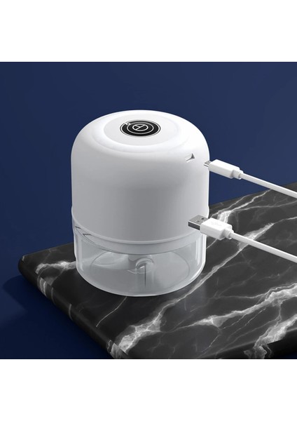 250 ml Beyaz 100 ML/250 ml Taşınabilir Elektrikli Sarımsak Ezici Dayanıklı Mini Kırıcı Kıyıcı USB Şarj Ezilmiş Sarımsak Zencefil Taze Biber (Yurt Dışından)