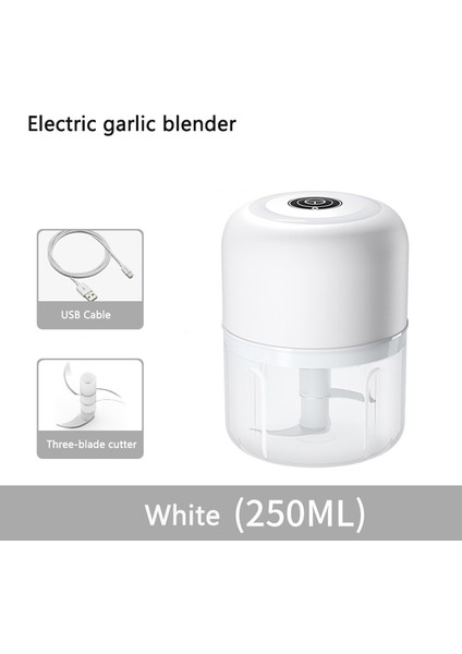 250 ml Beyaz 100 ML/250 ml Taşınabilir Elektrikli Sarımsak Ezici Dayanıklı Mini Kırıcı Kıyıcı USB Şarj Ezilmiş Sarımsak Zencefil Taze Biber (Yurt Dışından) fiyatları
