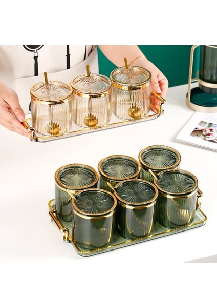 5 Adet Mix Hs Yaratıcı Çizgili Baharat Kavanoz Akrilik Set Tuz Şeker Kavanozu Yaldızlı Mutfak Malzemeleri Soya Sosu Sirke Biber Depolama Şişesi (Yurt Dışından) fiyatları