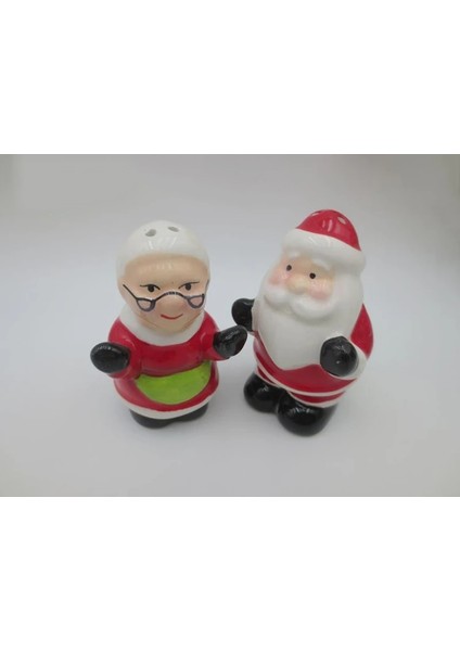 I Pure El Boyama Seramik Tuzluk ve Biberlik Seti (Noel Baba, Tavşan, Zencefilli Kurabiye Adam, Deniz Feneri, Cadılar Bayramı Sp, Kedi) (Yurt Dışından)