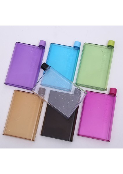 Pembe A5-420ML A5 A6 Kağıt Bardak Botlte Düz Su Şişesi Bpa Ücretsiz Şeffaf Kitap Taşınabilir Kağıt Pedi Su Şişesi Düz Içecekler Su Isıtıcısı Dizüstü Şişe (Yurt Dışından)