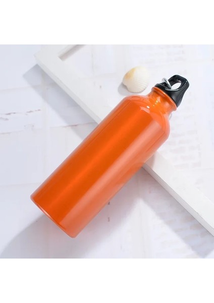Turuncu 450-500 ml Alaşım Spor Su Şişesi 500 ml Yürüyüş Kamp Bisiklet Su Şişesi Su Isıtıcısı Toka ile (Yurt Dışından)