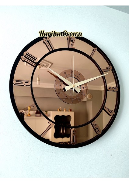 Gerçek Aynalı Dekoratif Duvar Saati (40 Cm)