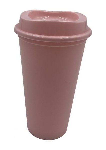 Pembe Bpa Ücretsiz Boş Düz Yeniden Kullanılabilir Plastik Kahve Fincanı Seyahat Kahve Kupa Sıcak Bardak Sıcak Içecek Bardağı To Go (Yurt Dışından)