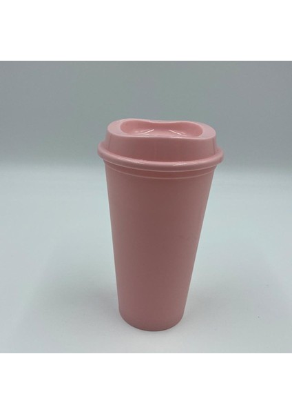 Pembe Bpa Ücretsiz Boş Düz Yeniden Kullanılabilir Plastik Kahve Fincanı Seyahat Kahve Kupa Sıcak Bardak Sıcak Içecek Bardağı To Go (Yurt Dışından)