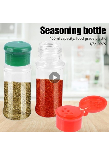 Kırmızı Baharat Kavanoz Plastik Tuz Biber Baharat Kavanoz Mutfak Saklama Kabı Barbekü Çeşni Şişesi Elek Kapaklı Baharat Aracı (Yurt Dışından) indirimleri