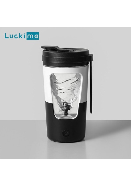 Mavi 430 ml USB Şarj Edilebilir Otomatik Kendini Karıştıran Kupa Paslanmaz Çelik Kahve Süt Çay Karıştırma Fincan Blender Akıllı Mikser Termal Su Şişesi (Yurt Dışından)