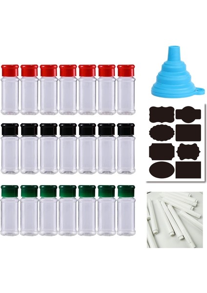 20 Adet Yeşil 5-20 Adet 100ML Plastik Kavanozlar Baharat Tuz Biber Çalkalayıcılar Seti Barbekü Baharat Kavanoz Can Biber Şişesi Çeşni Mutfak Aletleri (Yurt Dışından)