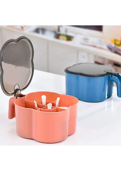 03 1 Pc 4 In 1 Baharat Kutusu Kaşık Baharat Kavanoz Çok Bölmeli Tuz Biber Baharat Kavanozları Çeşni Konteyner Mutfak Aletleri (Yurt Dışından) fırsatları