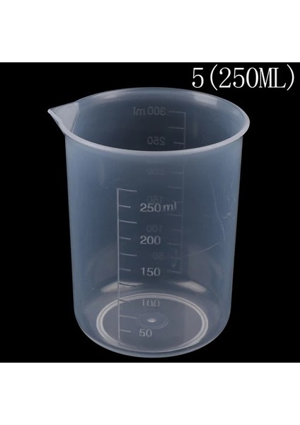 250 ml 2 Adet 1/10 Adet 20-1000 ml Plastik Mezun Ölçüm Kabı Sıvı Kabı Epoksi Reçine Silikon Yapma Aracı Şeffaf Karıştırma Kabı (Yurt Dışından)