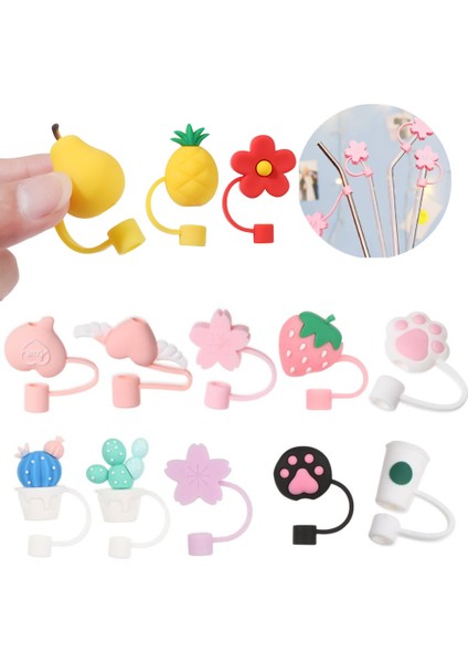 Tip 22 Silikon Saman Fiş Kullanımlık Içme Toz Kapağı Cam Bardak Aksesuarları Yaratıcı Karikatür Sıçrama Geçirmez Fişler Ipuçları Kapak (Yurt Dışından) fırsatları