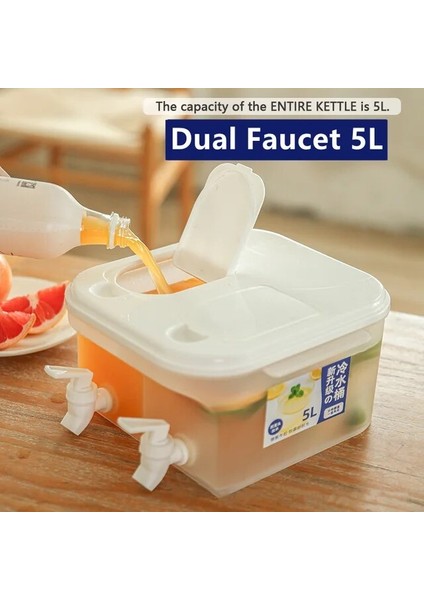 Su Isıtıcısı D Büyük Soğuk Su Isıtıcısı Buzdolabı Musluklu Limonata Şişesi Drinkware Su Isıtıcısı Pot Içecek Sebili Ev Soğuk Su Sürahisi Kova (Yurt Dışından)