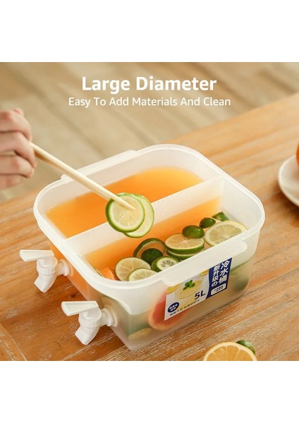 Su Isıtıcısı D Büyük Soğuk Su Isıtıcısı Buzdolabı Musluklu Limonata Şişesi Drinkware Su Isıtıcısı Pot Içecek Sebili Ev Soğuk Su Sürahisi Kova (Yurt Dışından)