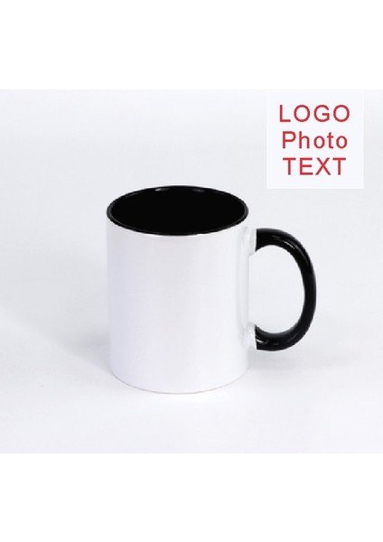 C-Siyah 350 ml Dropshipping Dıy Özelleştirilmiş 350 ml 12 Oz Seramik Kupa Baskı Resim Fotoğraf Logo Metin Kişiselleştirilmiş Kahve Süt Fincan Hatıra Çay Fincanları (Yurt Dışından)
