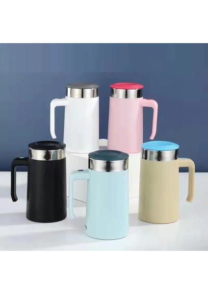 Mavi 450 ml USB Şarj Edilebilir Otomatik Kendini Karıştıran Manyetik Kupa Yaratıcı 304 Paslanmaz Çelik Akıllı Kahve Süt Mikser Karıştırma Fincan Blender Hediye (Yurt Dışından)