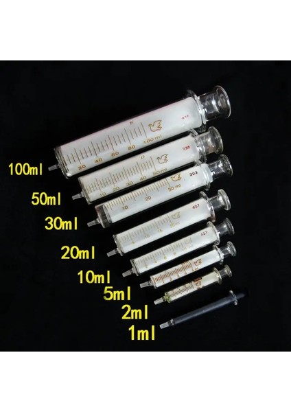 2ml 1 Adet 1/2/5/10/20/30/50/100/120ML Tek Kullanımlık Cam Enjeksiyon Şırıngası, Iğnesiz Sıvı Şırınga Transfer Pipeti (Tıbbi Olmayan) (Yurt Dışından)