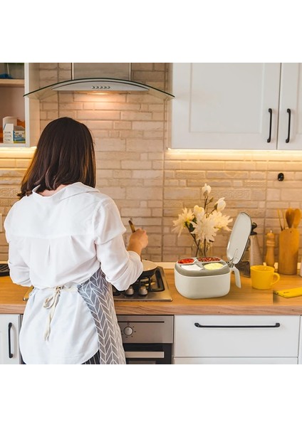 Mavi 4 In 1 Plastik Baharat Kutusu Kaşık Baharat Kavanoz Baharat Kavanozları Çok Bölmeli Bitki Tencere Mutfak Aksesuarları Baharat Kabı (Yurt Dışından) fırsatları